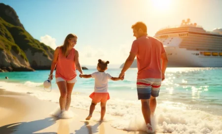 Family vacation packages showing Disney resorts, beaches, cruises & adventure destinations for memorable getaways