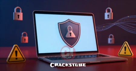 Crackstube: What You Need to Know About This Platform Crackstube online platform security illustration with warning signs malware protection and legitimate alternative websites