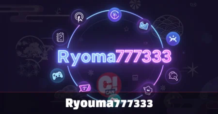 Ryouma777333 digital handle shown as a neon username tag on a dark background with gaming and streaming platform icons.