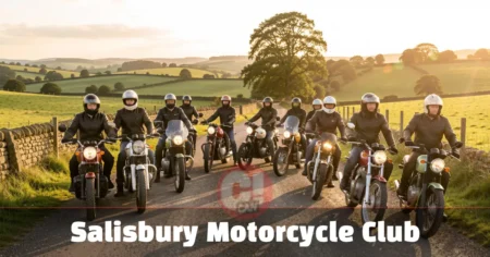 Salisbury Motorcycle Club: History, Events & Community Salisbury Motorcycle Club riders gathered on a countryside road in Wiltshire during a group ride event.