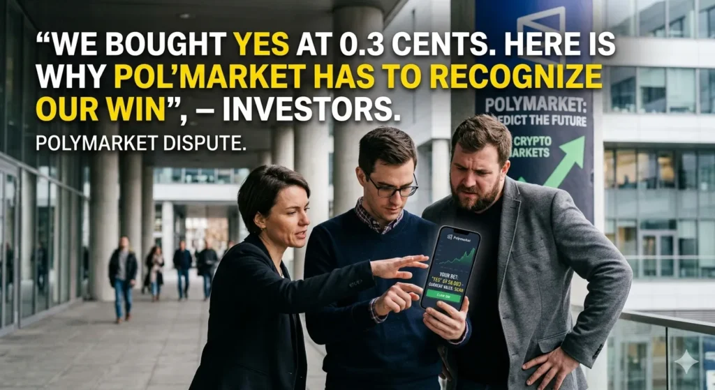“We bought Yes at 0.3 cents. Here is why Polymarket has to recognize our win”, – Investors. Net Worth