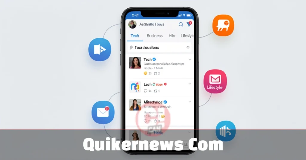 Quikernews Com: What It Is and Why Readers Use It Quikernews com mobile news feed interface showing tech and lifestyle categories