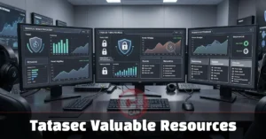 Tatasec valuable resources dashboard showing cybersecurity training, reports, and threat management tools for organizations.