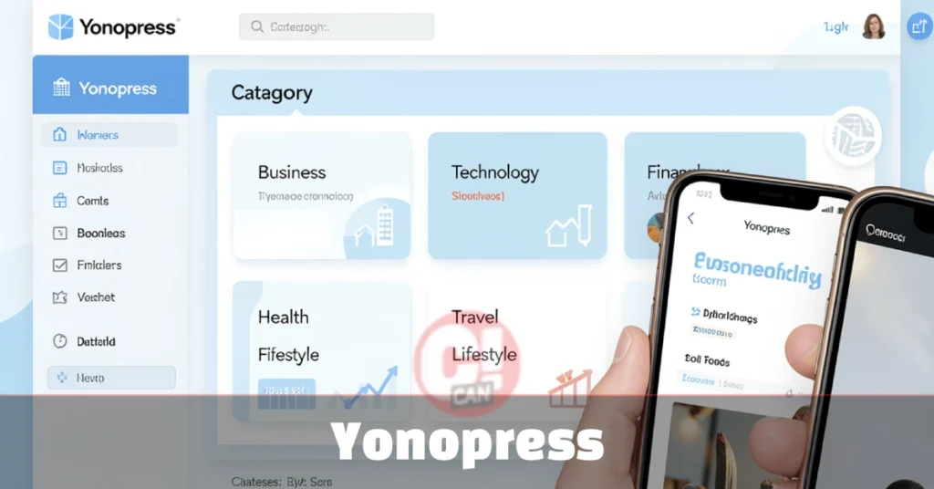 Yonopress free information platform with organized content categories for modern readers seeking business, tech, and health knowledge.